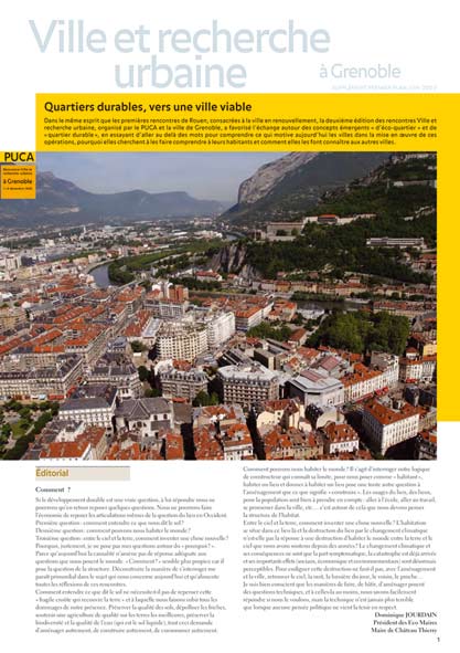 Quartiers durables pour une ville viable